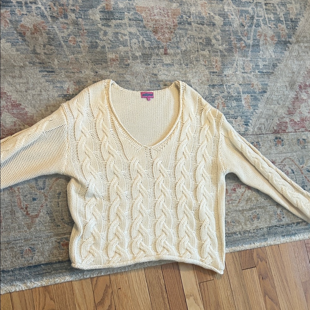 Inga oversized cable knit sweater EDIKTED
